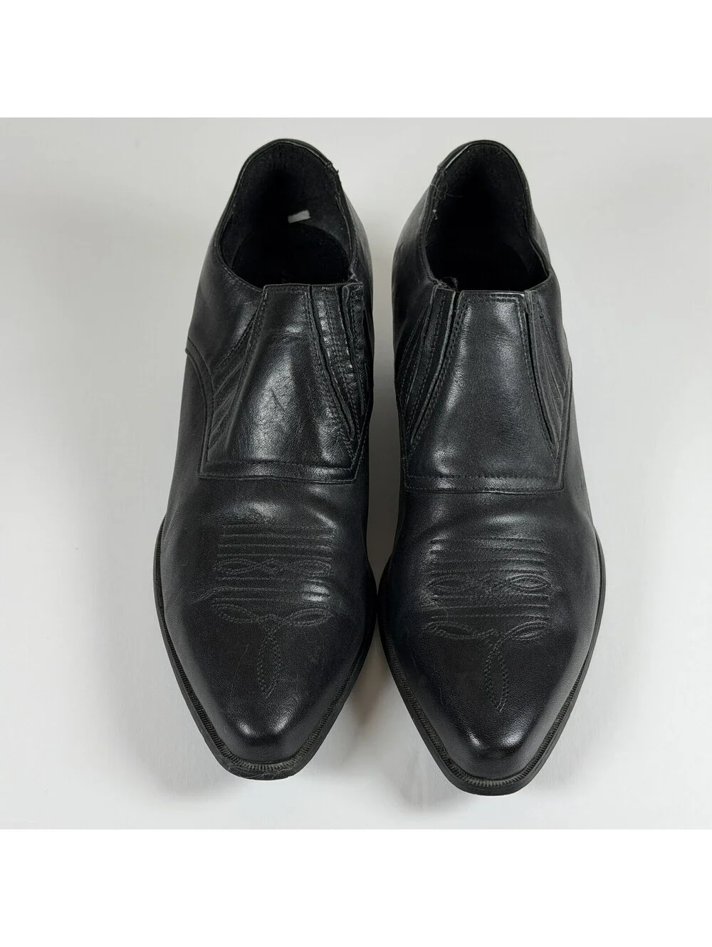 Durango RD3520 Men's Black Leather Western Slip-On Boots Size 10M S-2